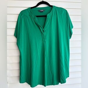 Lands' End Green Button Down Shirt